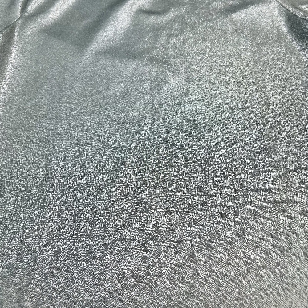 Weissman Boys Metallic Dance Top MC Silver Shiny Stretch Short Sleeve Shirt - Picture 3 of 10